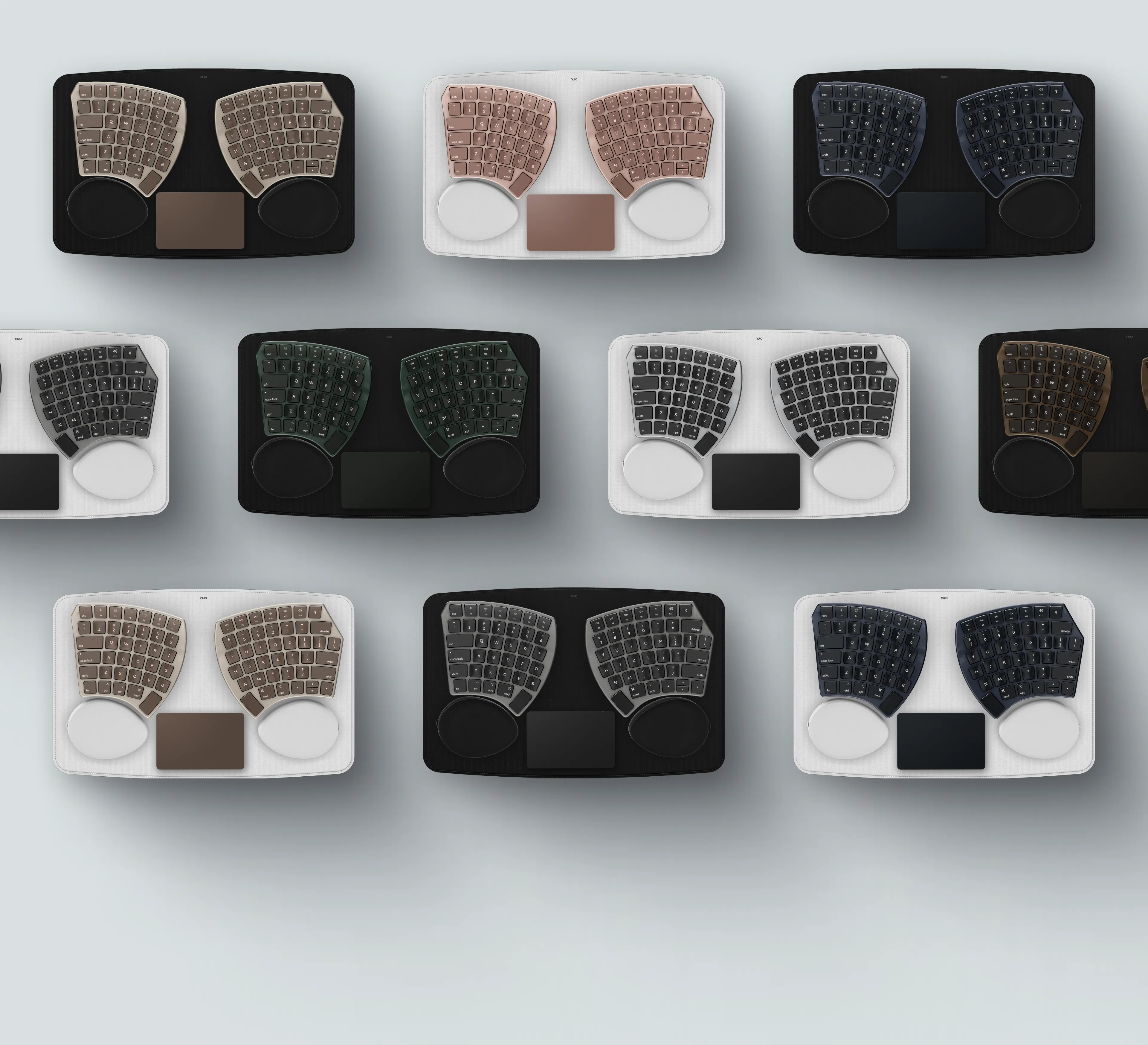 Варианты цветов клавиатуры и аксессуаров Flow